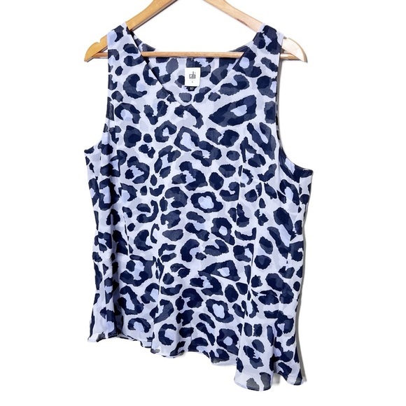 Cabi Women's Feline Lilac Sleeveless V-Neck Ruffle Peplum Business Casual Blouse - Picture 6 of 16